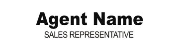 Picture of Agent Name, Title (White)