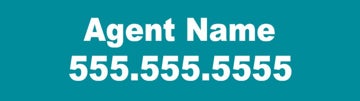 Picture of Agent Name, Phone (Teal)