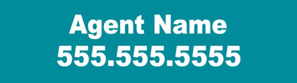 Picture of Agent Name, Phone (Teal)