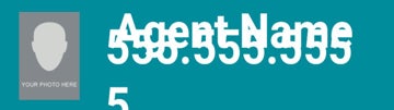 Picture of Design for Agent Photo, Name, Phone (Teal)