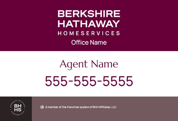 Picture of Design for DBA, Office Number, and Agent Name - White Background - 12" x 18"