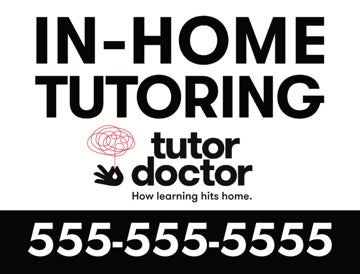 Picture of In-Home Tutoring - 18" x 24" Yard Sign