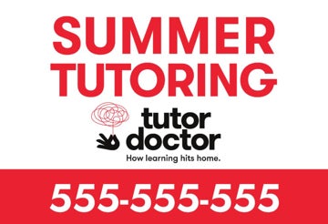 Picture of Summer Tutoring - 12" x 18" Yard Sign