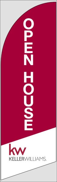 Picture of Red Open House - 8ft x 2ft Feather Flag - DEPRECATED
