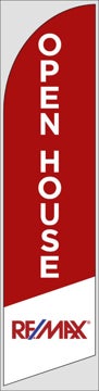 Picture of Open House W/Logo (Red) - 12ft x 2.5ft Feather Flag