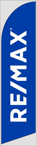 Picture of Blue w/ Logo - 12ft x 2.5ft Feather Flag - DEPRECATED