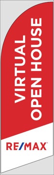 Picture of Red Virtual Open House - 8ft x 2ft Feather Flag