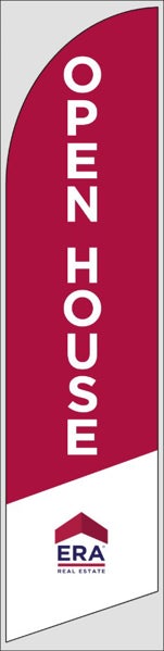 Picture of Open House W/Logo (Red) - 12ft x 2.5ft Feather Flag