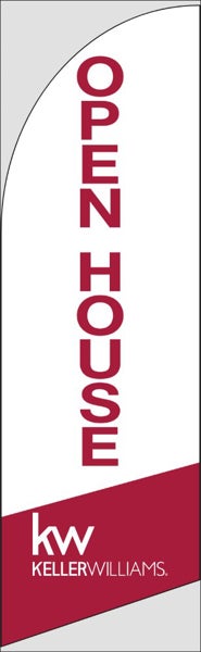 Picture of White Open House - 10ft x 2.5ft Feather Flag - DEPRECATED