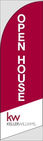 Picture of Red Open House - 10ft x 2.5ft Feather Flag - DEPRECATED