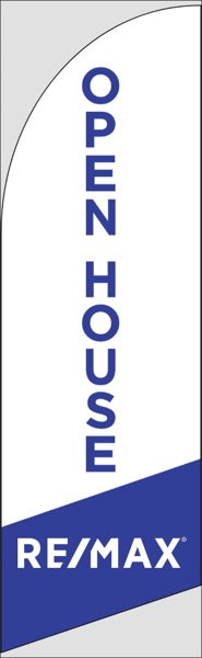 Picture of Open House W/Logo (White) - 10ft x 2.5ft Feather Flag