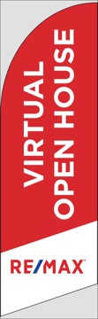 Picture of Red Virtual Open House - 10ft x 2.5ft Feather Flag
