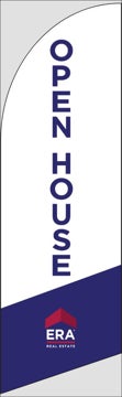 Picture of Open House W/Logo (White) - 10ft x 2.5ft Feather Flag