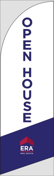 Picture of Open House W/Logo (White) - 10ft x 2.5ft Feather Flag