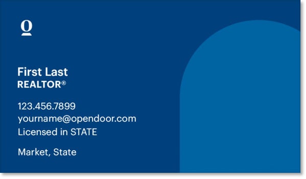 Picture of Opendoor Brokerage Business Card - Licensed in Multiple States