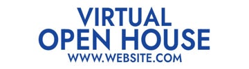 Picture of NEW Virtual Open House w/Website (White) - 6" x 24"
