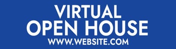 Picture of NEW Virtual Open House w/Website (eXp Blue) - 6" x 24"