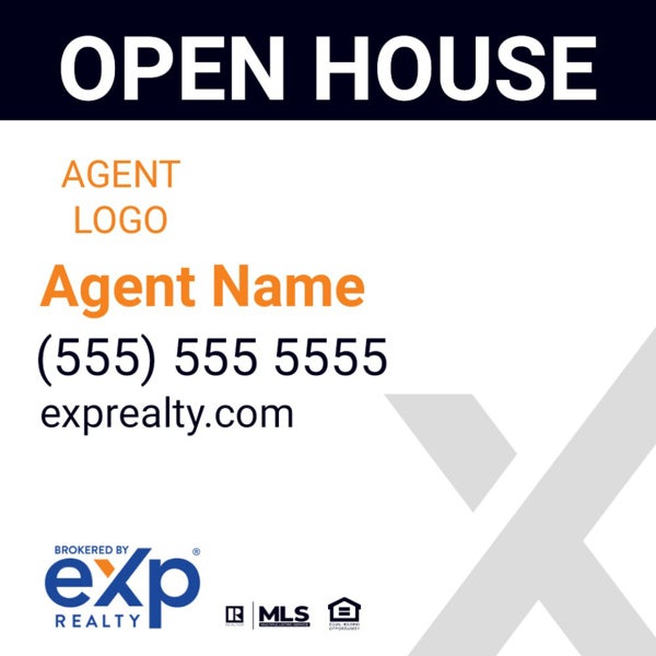 Picture of Open House Agent Brokered By Sign - 24" x 24"
