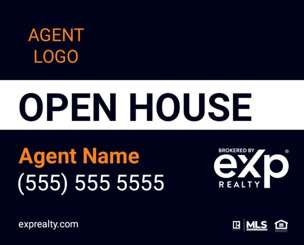 eXp Realty Marketing Store. Open House Agent Brokered By Sign - 24