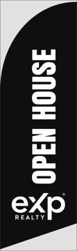 Picture of Open House Feather Flag - Black - 10ft x 2.5ft
