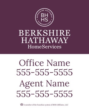 Picture of DBA, Office Number, Agent Name, and Agent Number - White Background - 30" x 24"