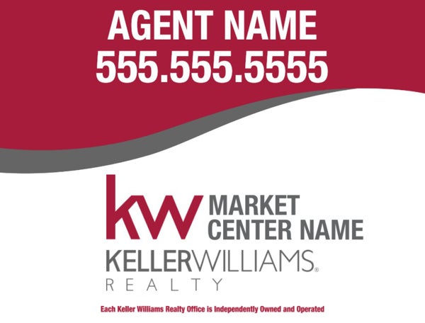 Picture of Keller Williams Realty Agent For Sale Sign (Agent, Phone#) - 18" x 24"