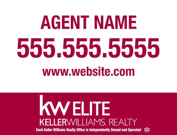 Picture of Agent Name Sign 4 without Photo - 18" x 24"