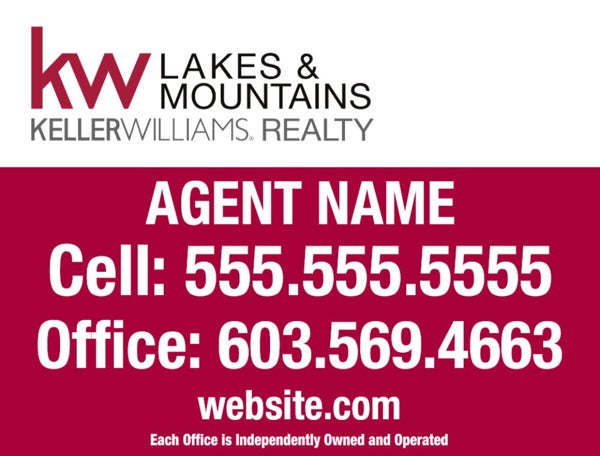 Picture of Agent Name Yard Sign 3 - Lakes and Mountains Realty - 18" x 24"