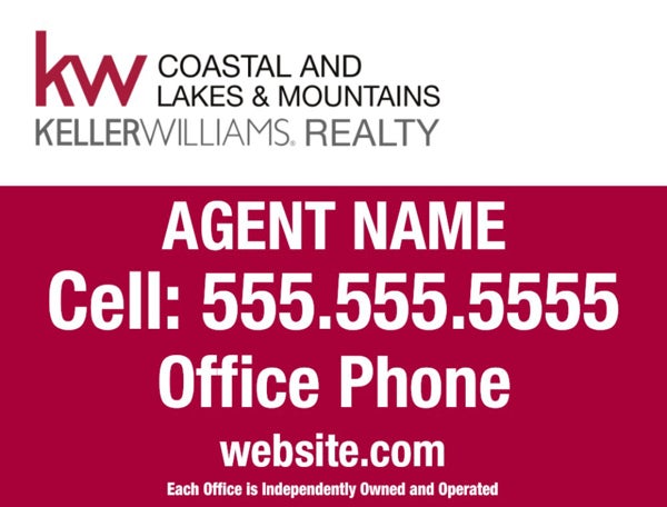 Picture of Agent Name Yard Sign 3 - Coastal And Lakes & Mountains Realty - 18" x 24"