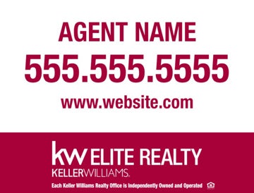 Picture of Agent Name Sign 4 without Photo - 18" x 24"