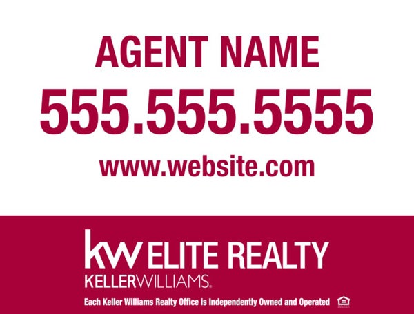 Picture of Agent Name Sign 4 without Photo - 18" x 24"