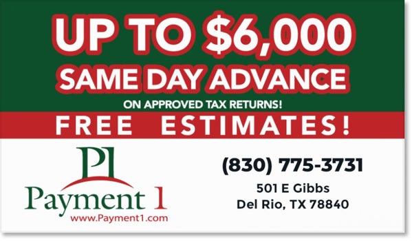 Picture of Del Rio - Tax Business Card