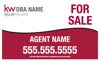 Picture of Horizontal Yard Sign White & Red- 18" x 30"