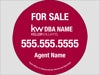 Picture of Market Center Agent For Sale Sign - 17" x 17" Circle Shaped