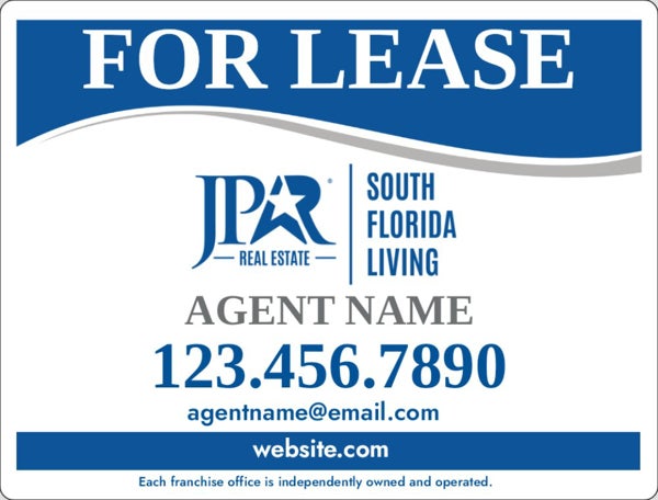 Picture of For Lease Agent Sign - 18" x 24"