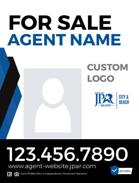 Picture of Agent Photo and Team Logo Vertical Sign - 24" x 18"