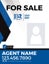 Picture of For Sale Agent Vertical Sign - 24" x 18"