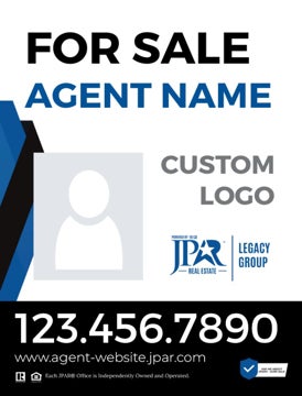 Picture of Agent Photo and Team Logo Vertical Sign - 24" x 18"