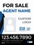 Picture of Agent Photo and Team Logo Vertical Sign - 24" x 18"