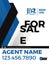 Picture of For Sale Agent Vertical Sign - 24" x 18"