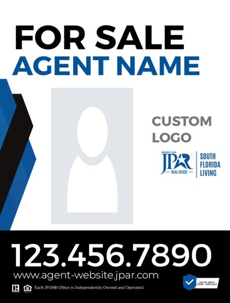 Picture of Agent Photo and Team Logo Vertical Sign - 24" x 18"