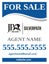 Picture of For Sale Agent Sign - 24" x 18"