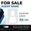 Picture of Agent Photo and Team Logo Sign - 24" x 24"