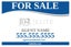 Picture of For Sale Agent Sign - 24" x 36"