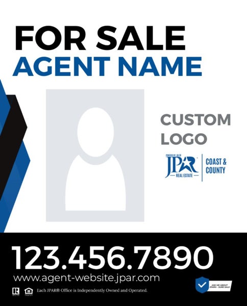 Picture of Agent Photo and Team Logo Vertical Sign - 30" x 24"