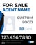 Picture of Agent Photo and Team Logo Vertical Sign - 30" x 24"