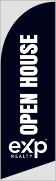 Picture of Open House Feather Flag - Navy- 8ft x 2ft