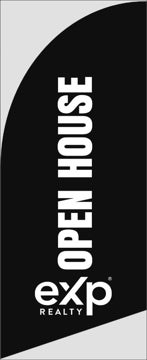 Picture of Open House Feather Flag - Black - 6ft x 2ft