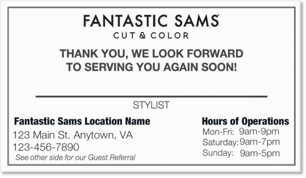 Picture of Referral Card -  Black & White - Rounded Corners