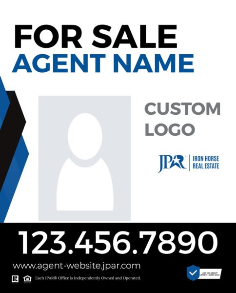 Picture of Agent Photo and Team Logo Vertical Sign - 30"x24"